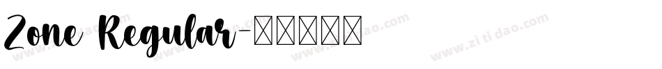 Zone Regular字体转换